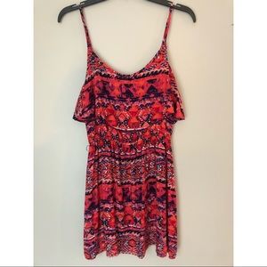 Red tribal pattern dress